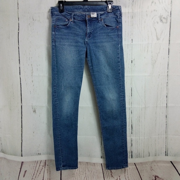 H&M Distressed Skinny Low Waist Ankle Sz 30 Jeans - Picture 1 of 8